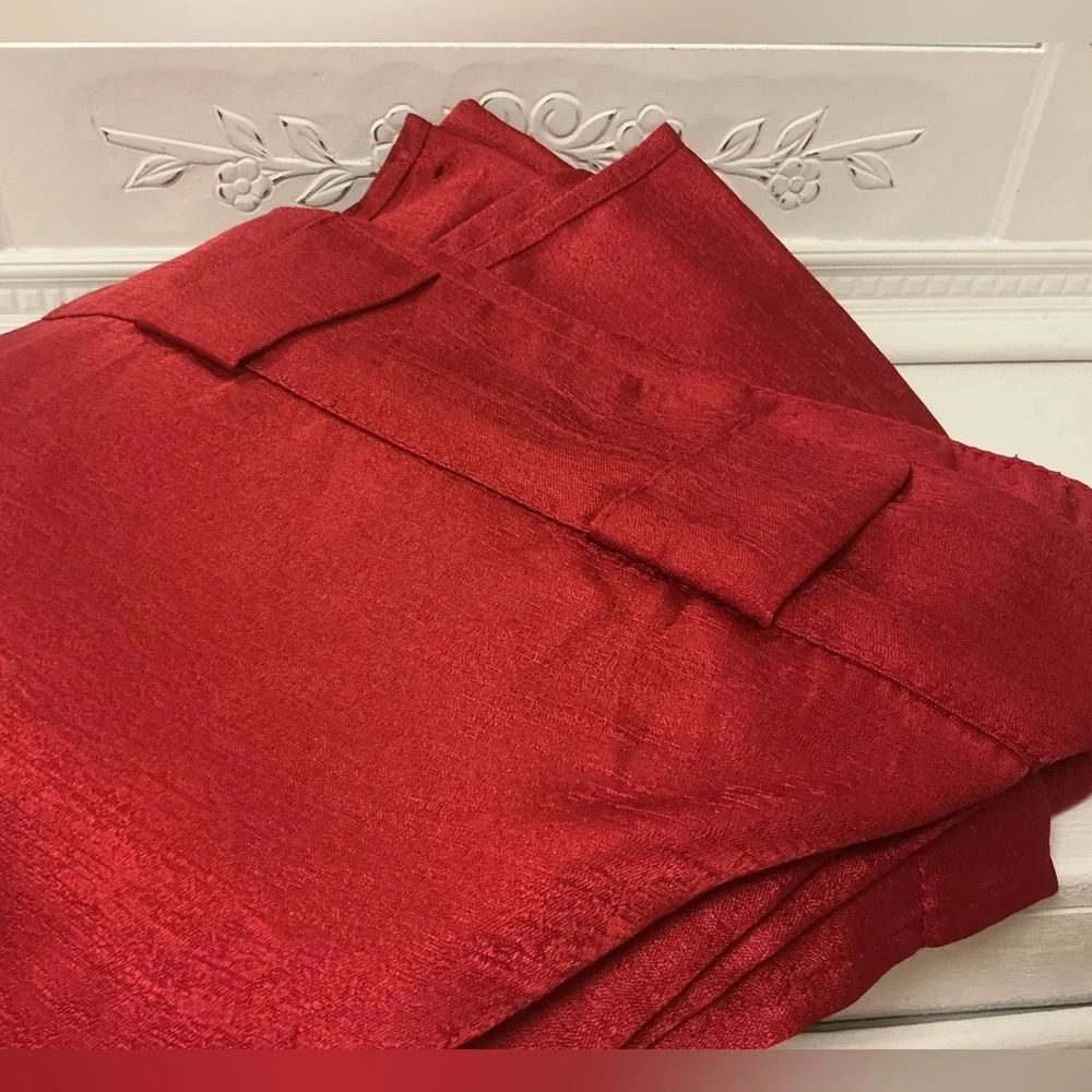 Bundle of 4 Crimson Red Curtain Panels